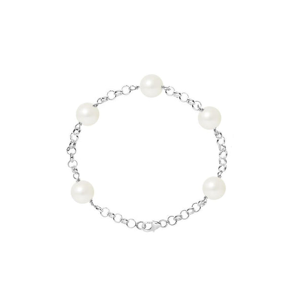 Pulsera de perlas cultivadas blancas | niña