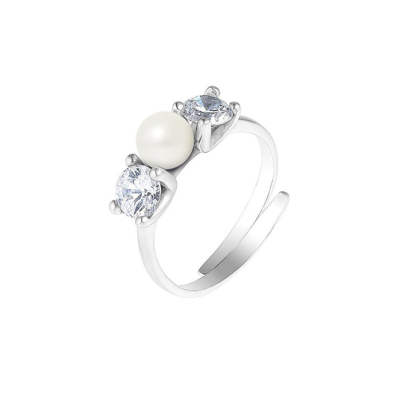 Anillo de Plata y Perla Blanca | leane