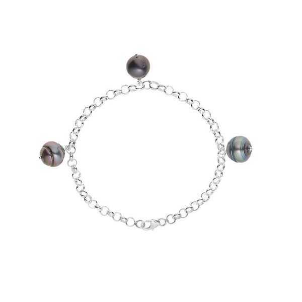 Pulsera- Perlas Cultivadas de Tahití- Diámetro 9-10 mm- Joyería para Mujer