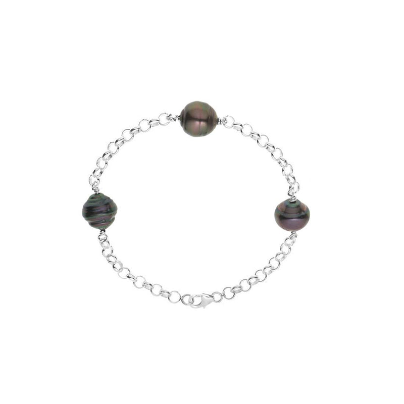 Pulsera- Perlas Cultivadas de Tahití- Diámetro 9-10 mm- Joyería para Mujer