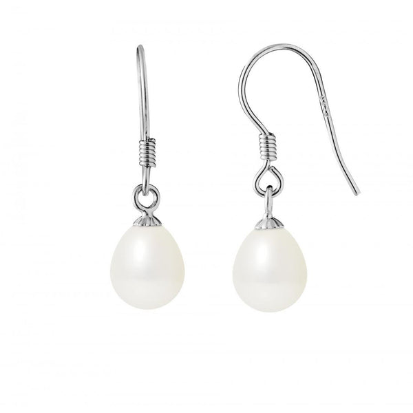 Pendientes - Perlas Cultivadas - Blanco - Plata