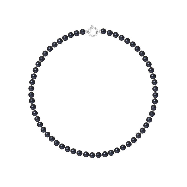 Collar Perlas Corte Redonda 6-7 mm Negras Tahití - Joyería Mujer