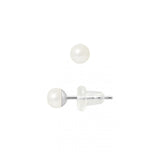 Pendientes - Perlas Cultivadas 4-5 mm Blancas - Oro Blanco