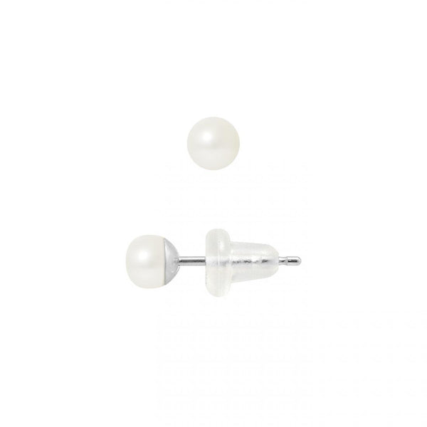 Pendientes - Perlas Cultivadas 4-5 mm Blancas - Oro Blanco