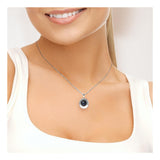 Collar Moon Silver con perlas cultivadas de agua dulce de Tahití negras - Diámetro 9-10 mm