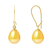 Pendientes - Perlas Cultivadas de Agua Dulce - Pera Diámetro 9-10 mm Oro - Joyería Mujer - Oro Amarillo