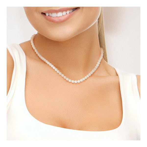 Collar Perlas Corte Redonda 5-6 mm Blanco