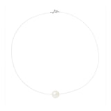 Collar - Perla Cultivada de Agua Dulce - Diámetro 9-10 mm Blanca - Plata de Ley 925