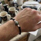 Bonita pulsera de perlas de Tahití para hombre