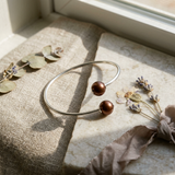 Pulsera - Perlas Cultivadas de Agua Dulce Diámetro 9-10 mm Chocolate - Plata 925 Milésimas