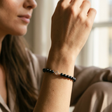 Pulsera de Perlas Cultivadas Redondas 4-5 mm Negras Tahití - Joyería Mujer