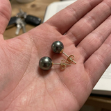 Pendientes de oro y perlas de Tahití | amy