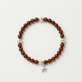 Pulsera de la Suerte - Perla de Agua Dulce - Redonda 5-6 mm Chocolate