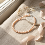 Pulsera de perlas cultivadas rosas | esmeralda