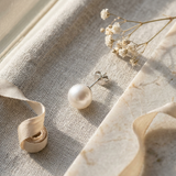 Pendientes de Oro Blanco - Perla Cultivada Blanca 9-10 mm