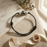 Bonita pulsera de perlas de Tahití para hombre