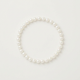 Pulsera de la Suerte - Perla de Agua Dulce - Redonda 5-6 mm Blanca