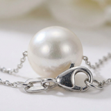 Pulsera- Perla Cultivada- Diámetro 8-9 mm Blanco- Plata