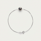 Pulsera- Perla Cultivada de Tahiti- Redonda 9-10 mm- Plata 925 Milésimas