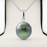 Collar- Perla de Tahití- Círculo 11-12 mm- Joyería de Mujer