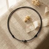 Collar de perlas de Tahití para hombre | valere
