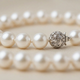 Pulsera de la Suerte - Perla de Agua Dulce - Redonda 5-6 mm Blanca