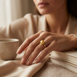 Anillo- Perlas Cultivadas de Agua Dulce- Redonda Diámetro 8-9 mm Oro- Talla 48 (UE)- Oro Amarillo