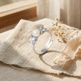 Anillo de Plata y Perla Blanca | leane