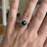 Anillo de plata y perla negra | luana