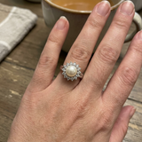Anillo de Plata y Perla Blanca | luana