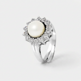 Anillo de Plata y Perla Blanca | luana