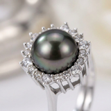 Anillo de plata y perla negra | felicia
