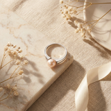 Anillo de perlas cultivadas rosas | irina