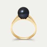 Anillo de Perlas Cultivadas de Agua Dulce - Redondas Diámetro 8-9 mm Negro Tahití