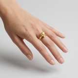 Anillo- Perlas Cultivadas de Agua Dulce- Redonda Diámetro 8-9 mm Oro- Talla 48 (UE)- Oro Amarillo