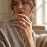 Anillo de Plata y Perla Blanca | luana