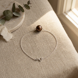 Pulsera 3- Perla Cultivada de Agua Dulce- Diámetro 8-9 mm- Color Chocolate- Plata 925 Milésimas