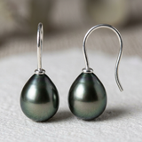 Pendientes - Perlas Cultivadas de Tahití - Diámetro 8-9 mm - Joyería para Mujer