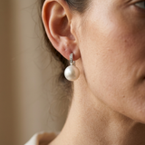 Pendientes de plata y perlas cultivadas blancas | Moea