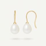 Pendientes - Perlas Cultivadas Diámetro 7-8 mm Blanco - Oro Amarillo