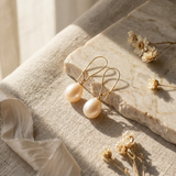 Pendientes - Perlas Cultivadas de Agua Dulce - Diámetro Pera 9-10 mm Rosa - Joyería Mujer - Oro Amarillo
