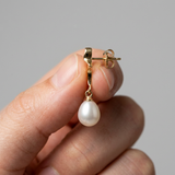 Pendientes - Perlas Cultivadas 8-9 mm Blanco - Oro Amarillo