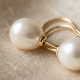 Pendientes - Perlas Cultivadas Diámetro 7-8 mm Blanco - Oro Amarillo