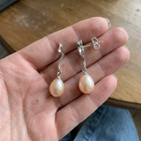 Pendientes - Perlas Cultivadas de Agua Dulce - Diámetro 8-9 mm Rosa