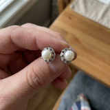 Pendientes - Perlas cultivadas de agua dulce blancas Corolle - Joyería para mujer - Plata de ley 925