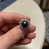 Pendientes - Perlas Cultivadas de Agua Dulce Corolle Negras de Tahití - Joyería Mujer - Plata 925 Milésimas