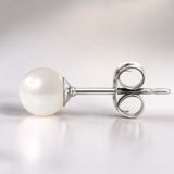 Pendientes - Perlas Cultivadas de Agua Dulce Redondas 6-7 mm Blancas - Joyería para Mujer