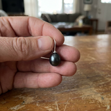 Pendientes de perlas cultivadas plateadas y negras | Diana