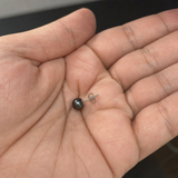 Pendientes - Perlas Cultivadas de Agua Dulce Redondas 7-8 mm Negras Tahití - Joyería Mujer