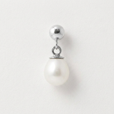 Pendientes de oro blanco y perlas blancas | abi
